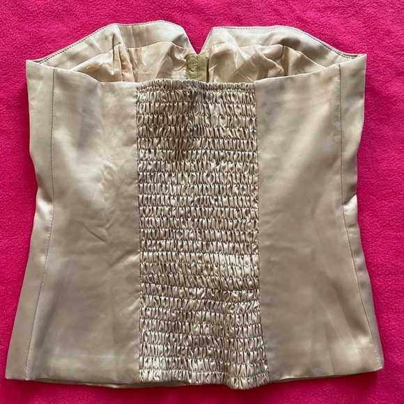 Charlotte Russe strapless beige/tan sexy corset with sequins NWT - Picture 5 of 8